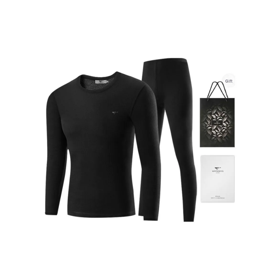 SEPTWOLVES Thermal Set Men's Gift Box Set+Shopping Bag