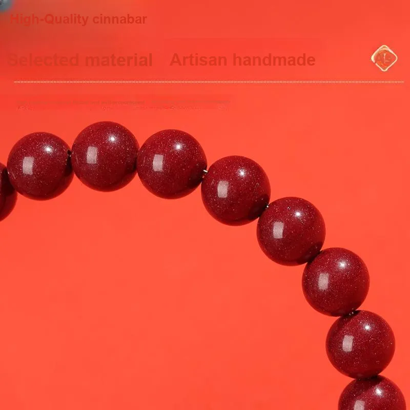 WUMZK Reconstructed Cinnabar Bracelets Unisex-4