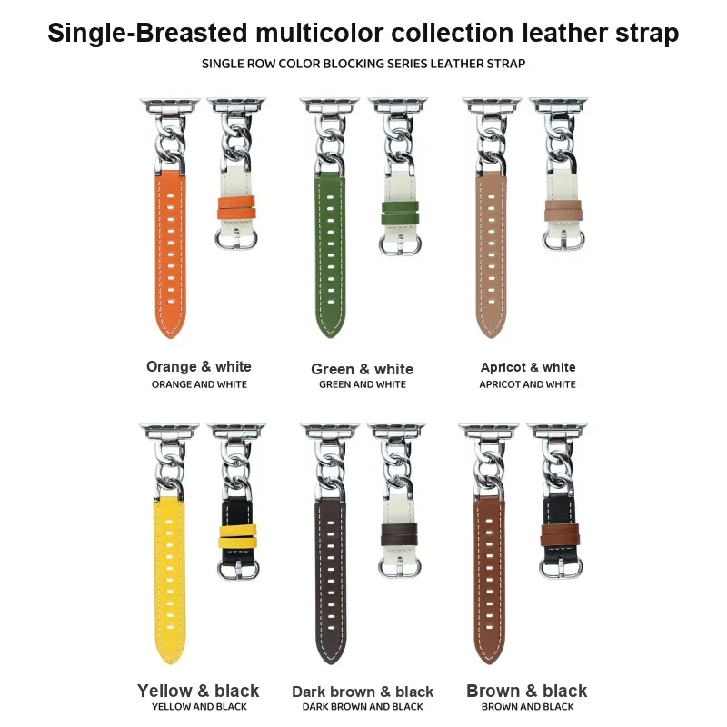 CHRROTA Watch Band Apple Compatibility Leather-1