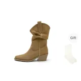 Light Khaki Gift Included Socks (Please Refer to Details)