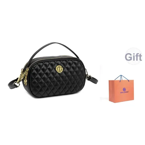 GELANDAI Овчина Сумка через плечо Женская Сумка Черная