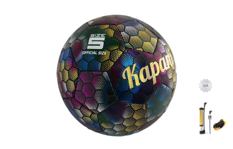 MILACHIC Size 5 Soccer PU Machine Stitched Soccer Ball Unisex Dazzling Color-2