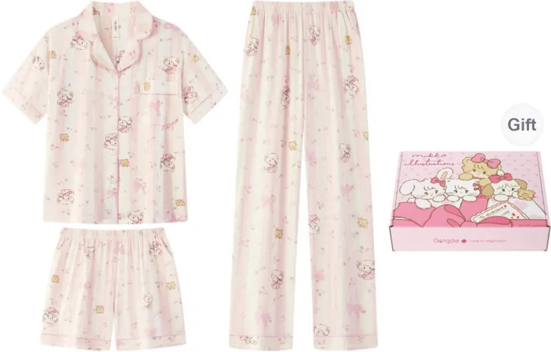 Gongdie x Mikko Pajama Set Women's Pink Gift Box Set-0