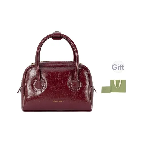 VANESSA HOGAN Сумка из коровьей кожи Boston через плечо маленькая женская ночной черный винтажный коричневый анкора красный