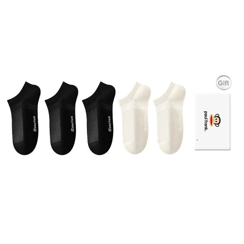 PAUL FRANK No Show Socks Men's Shopping Bag 5 Pack-0