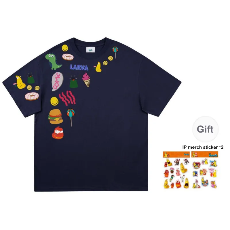 COMIC LARVA T Shirts Unisex-15