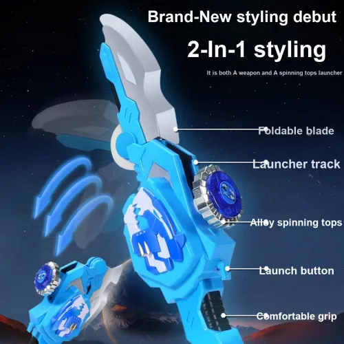 Мини-сериал Labyrinth Warriors Kids Вращающийся Топ Swords Сплав Волчок Duel Родитель и Ребенок Интерактивная версия Игрушки