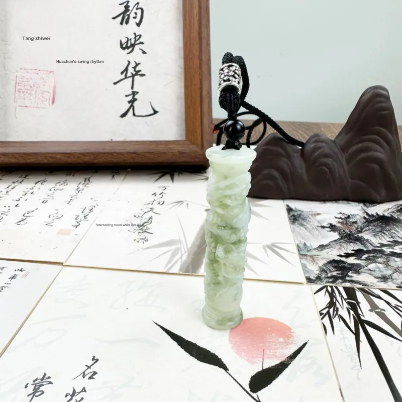 Tang Zhi Serpentine Jade Necklaces Unisex-3