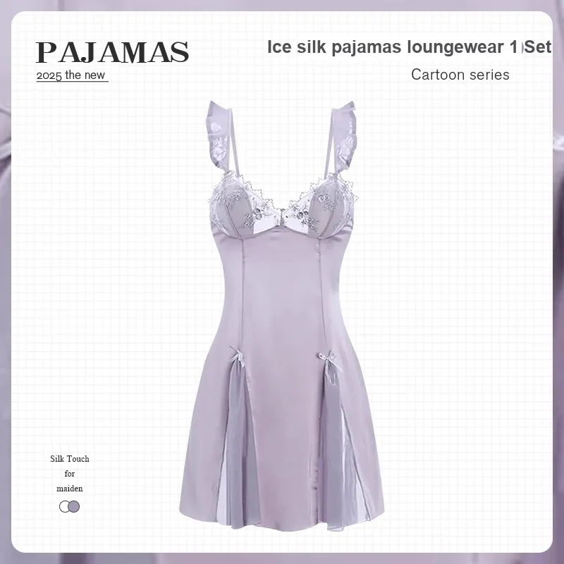 O'MESIK Nightgown Women's Purple-1