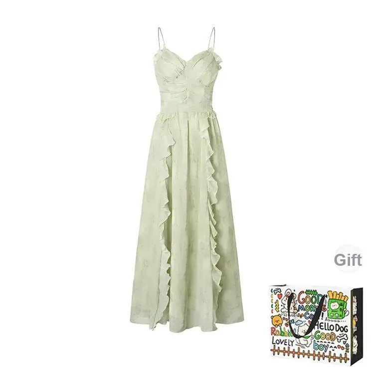 ZVJH Slip Dresses Women's Green Shopping Bag-0