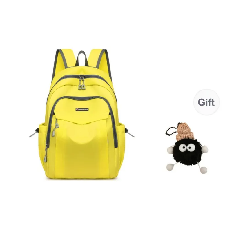 BRABOSTON Nylon Backpack Regular Unisex Black/Yellow/Blue/Rose Red/Green-6