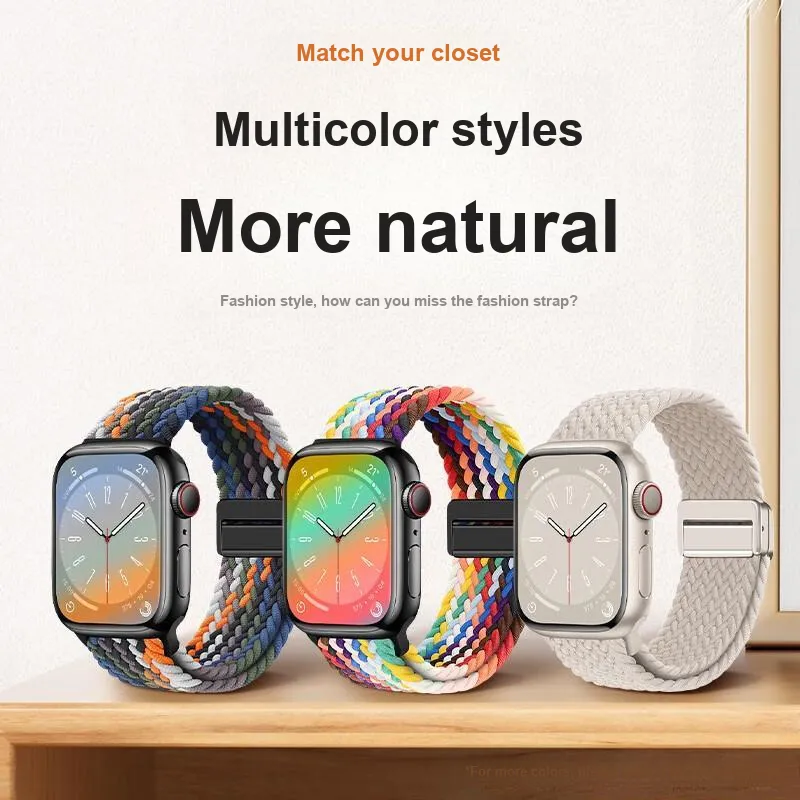 ZHANGCHI Watch Band Apple Compatibility 205mm Nylon Material-7