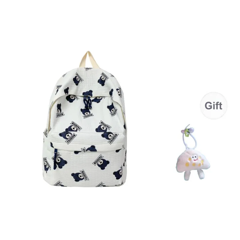 URBAN FOREST Composite Cloth Backpack Unisex Pink/Green/Black/Khaki-10