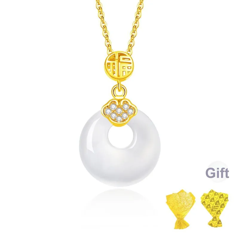 Central Fashion Chalcedony Necklaces Women's-5