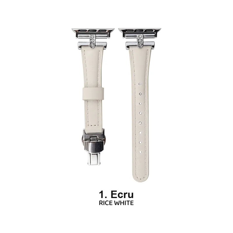 Vobafe Watch Band Apple Compatibility Waxed Leather Material-1