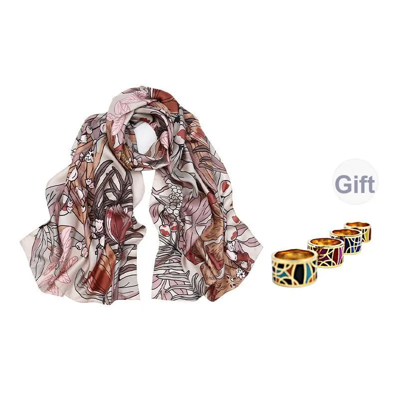 MARJAKURKI Silk Scarves Women's-0
