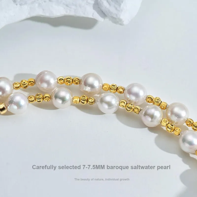 ME LUXE Saltwater Pearl Necklace A Versatile Style Women's-2