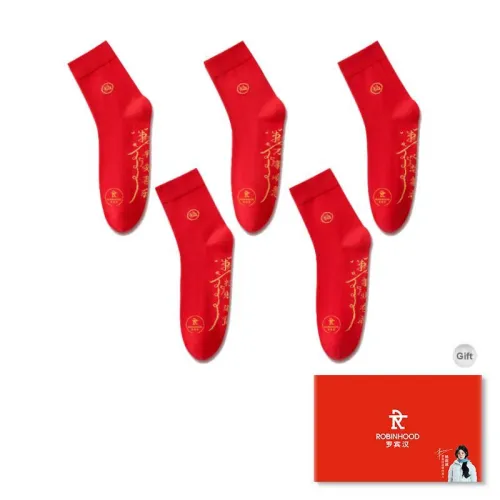 ROBINHOOD Mid Calf Socks Unisex Box 5 Pack