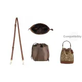 Dark Brown Adjustable 90-120cm Shoulder Strap+Liner Set