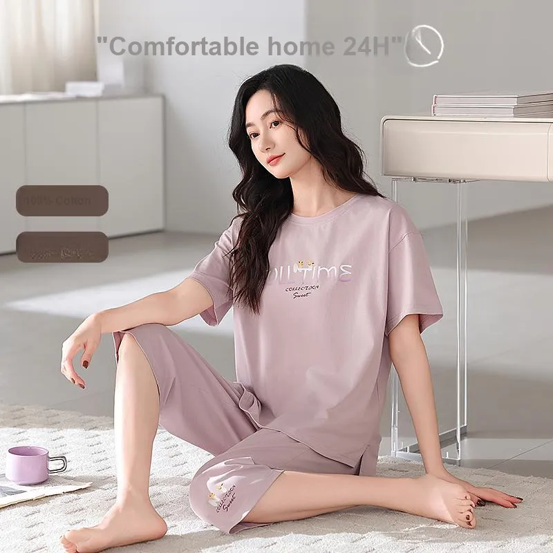 BONAS Pajama Set Women's Light Purple-3