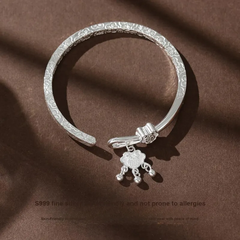 KINGFOCUS Sterling Silver Bangles Women's-4