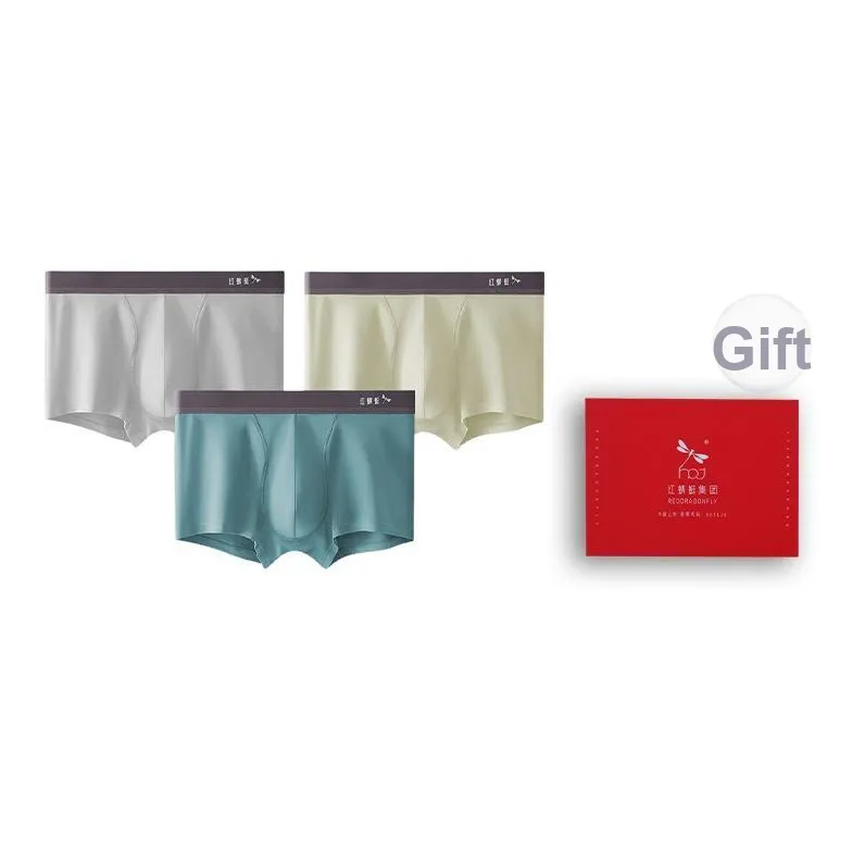 RED DRAGONFLY Хлопок Трусы Мужские 3 Пачки Подарочный Набор Коробка