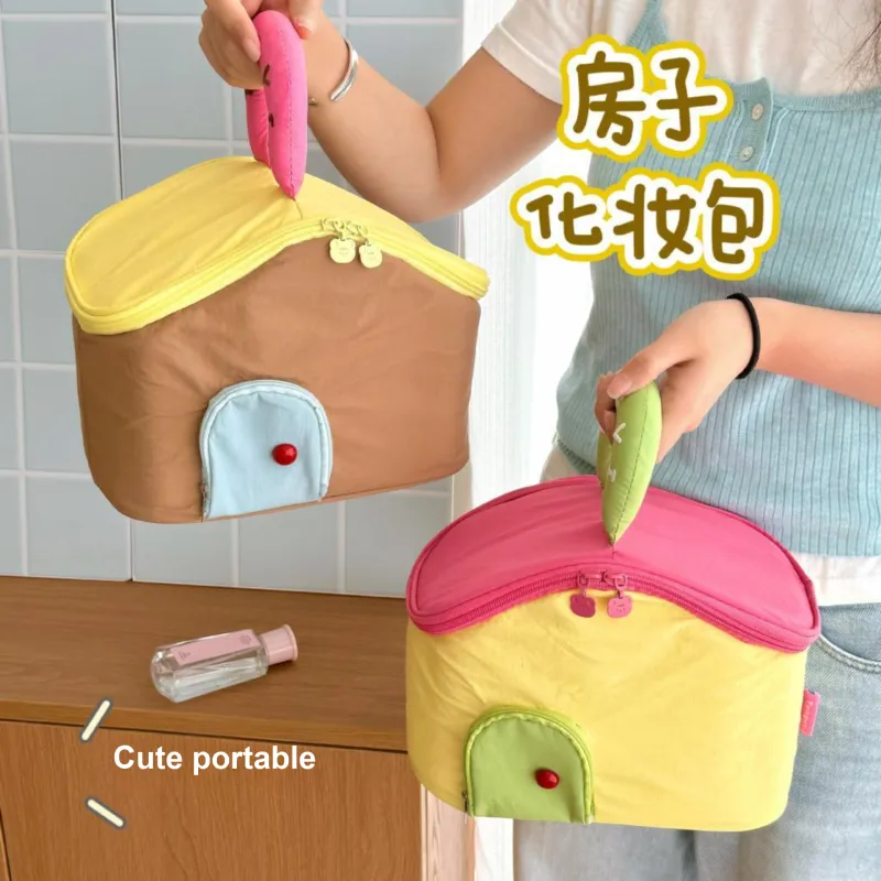 Gentle Welcome Cute Cottage Large Capacity Multifunction Storage Bag Portable Handbag Makeup Bags-8