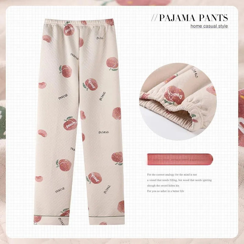 MIIOW Pajama Pants Women's Apricot-1
