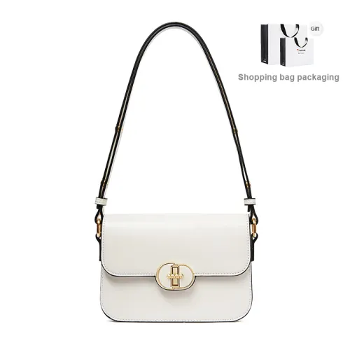 TUCANO PU Small Square Bag, Shoulder Bag, Crossbody Bag Trumpets Women's Cream White