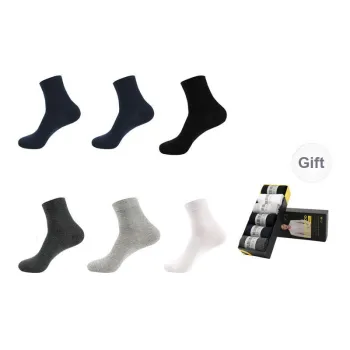 ROBINHOOD Mid-Calf Socks Men's Gift Box Of 6 Doubles Mixed Color