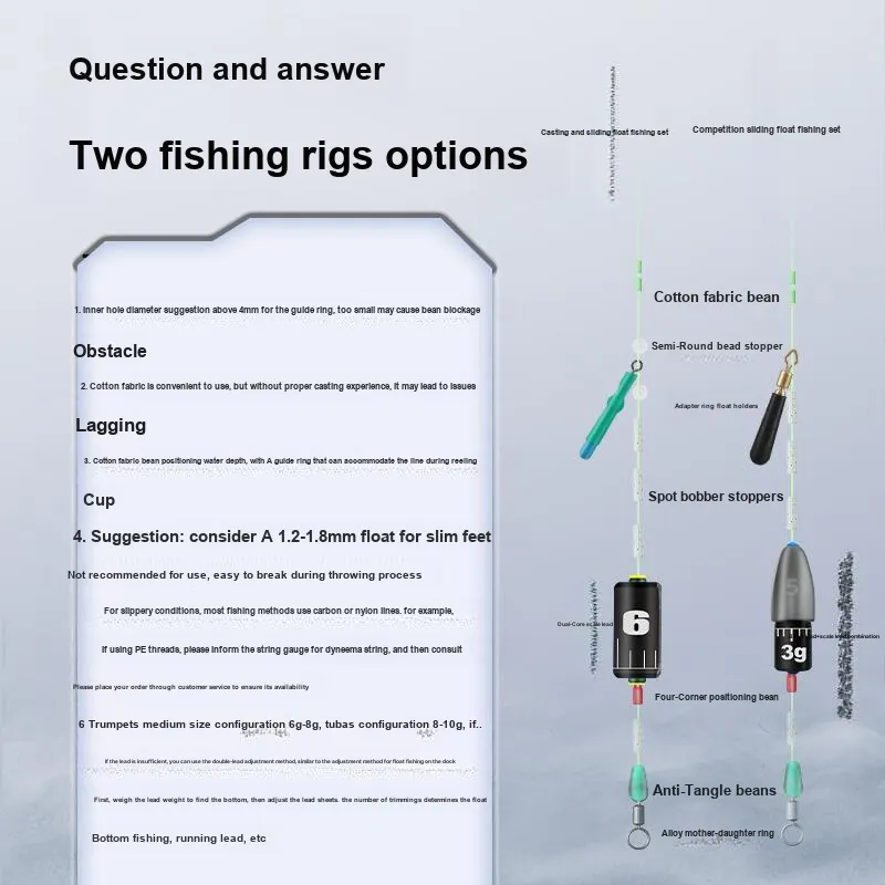 HISTAR Slip Float Fishing Rig Fishing Long Cast Set, Competition Set-8