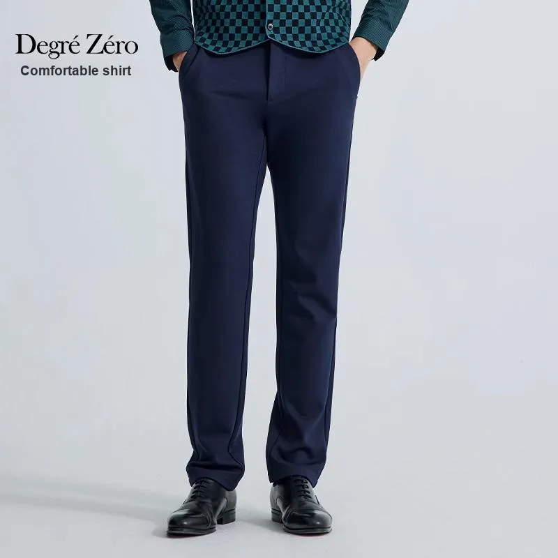 DEGRE ZERO Casual Pants Men's Navy Blue-2