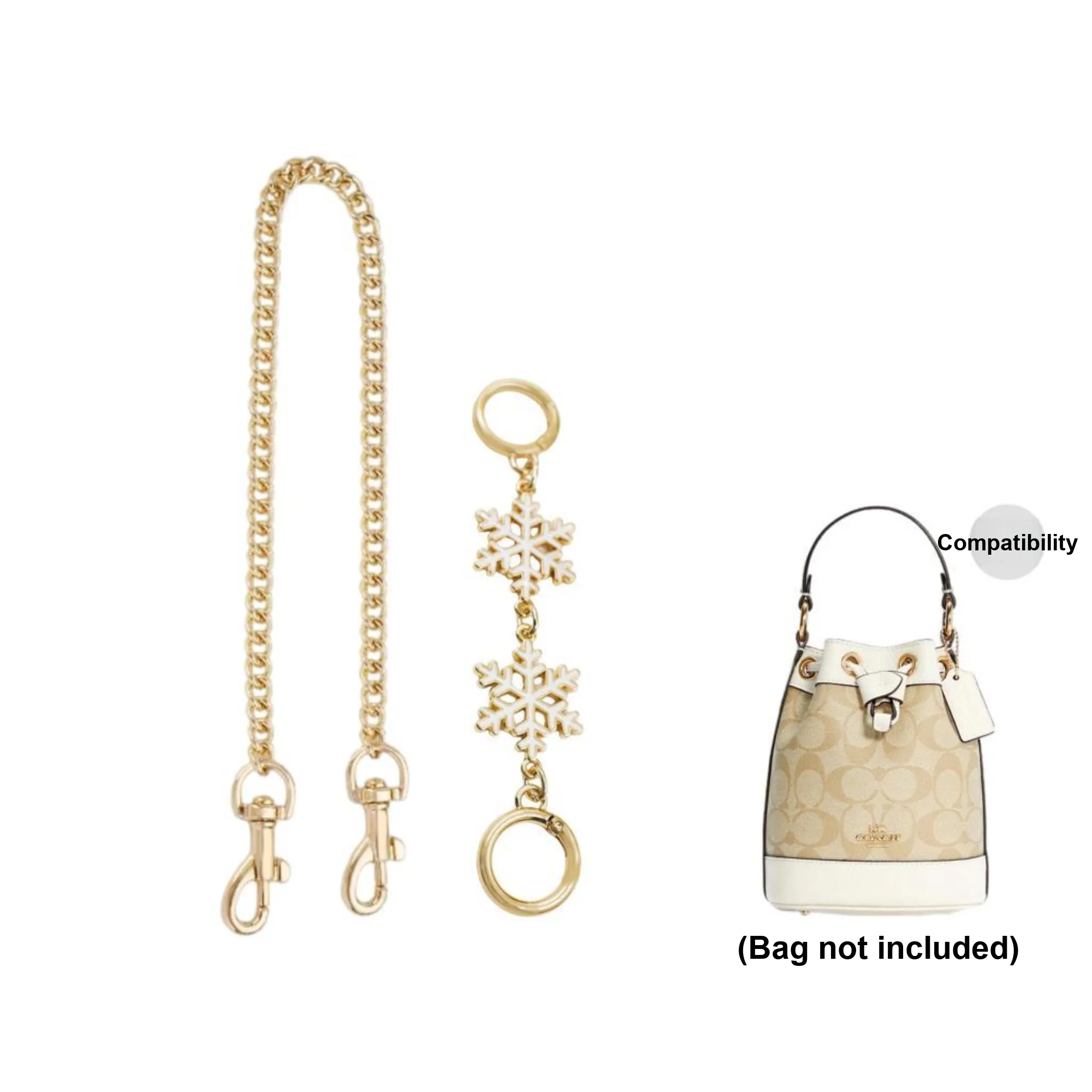 Metal Bag Accessories Women's White
