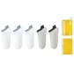 [5 Pack]3 White+2 Light Gray