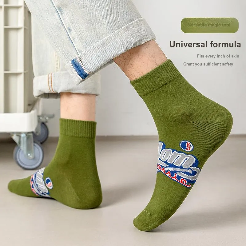 Yalu Mid Calf Socks Men's 5 Pack-5
