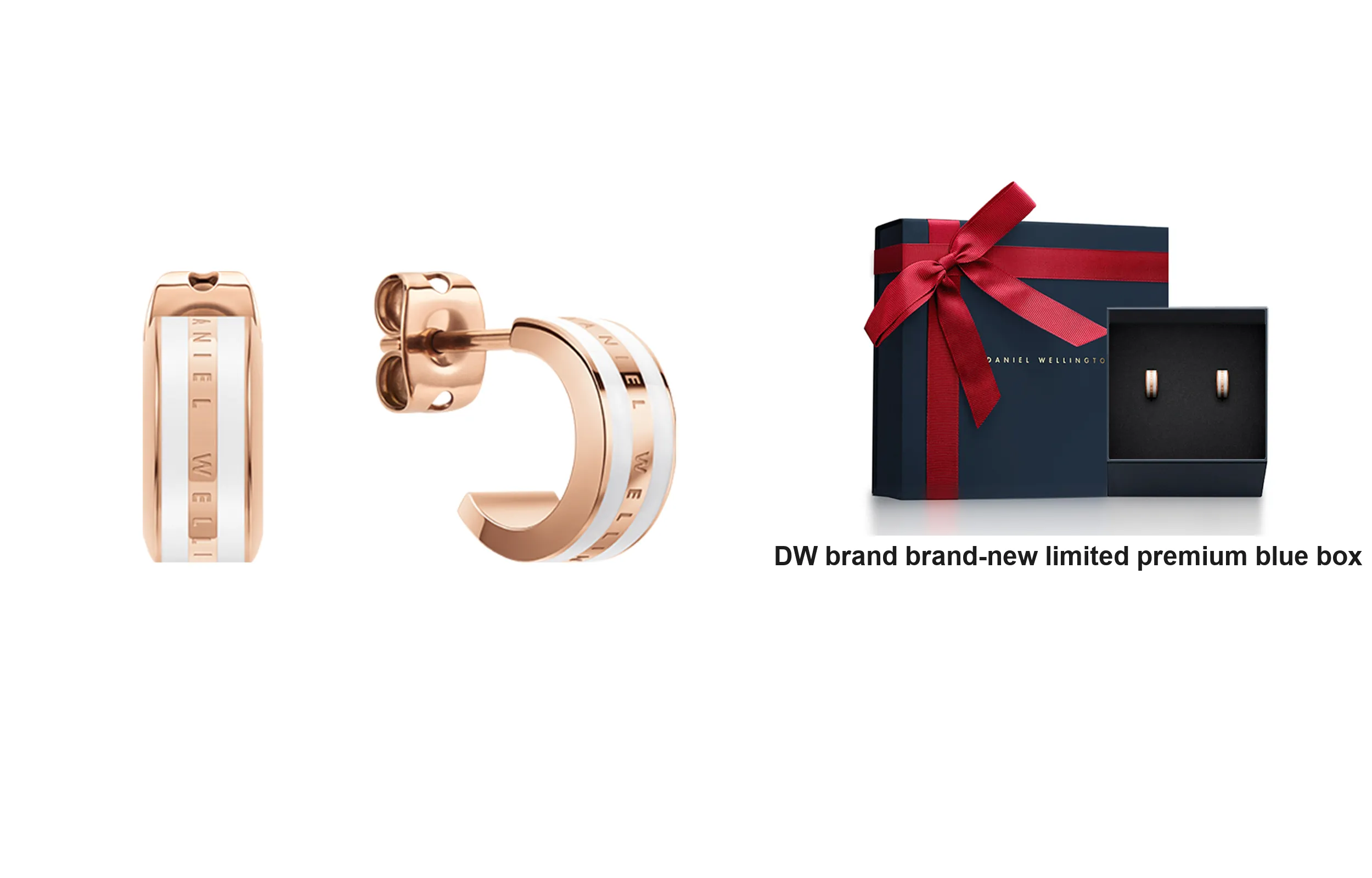 Daniel Wellington Alloy Stud Earrings Women's Porcelain White