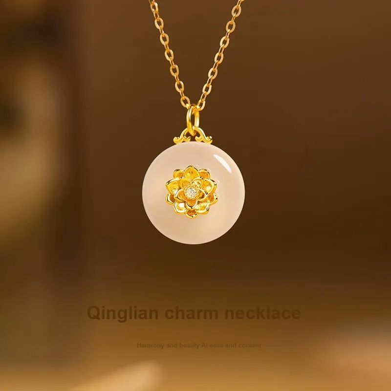 DIHUAJI Natural Chalcedony Jade Necklaces Women's-1