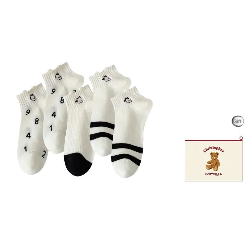 Caramella Ankle Socks Women's Shopping Bag Combo Set-6