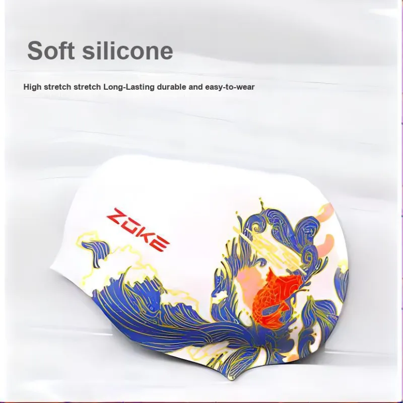 ZOKE Swimming Caps Unisex White-2