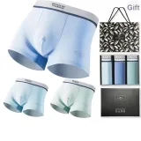 3 Pack Box Included (Light Green+Sky Blue+Gray Green) Ice Silk Extra Thin/7A Antibacterial/Shopping Bag Included