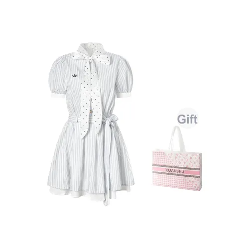 XUANSHU Короткий рукав Платье Женское