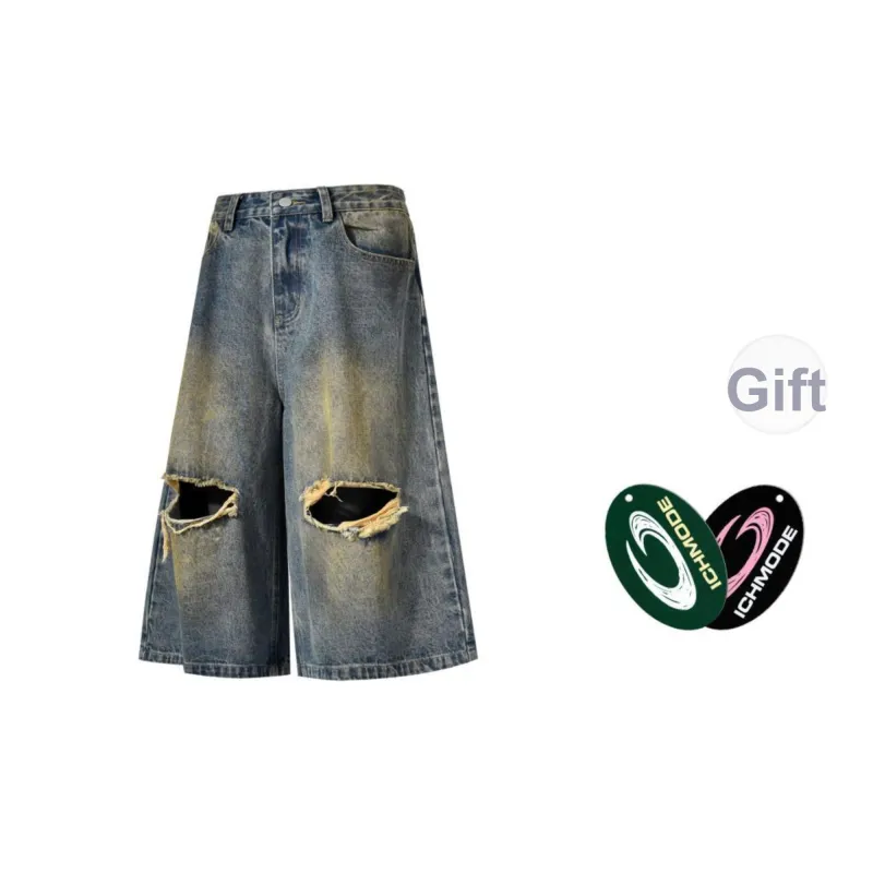 ICH MODE Denim Shorts Unisex Nostalgic Blue-7