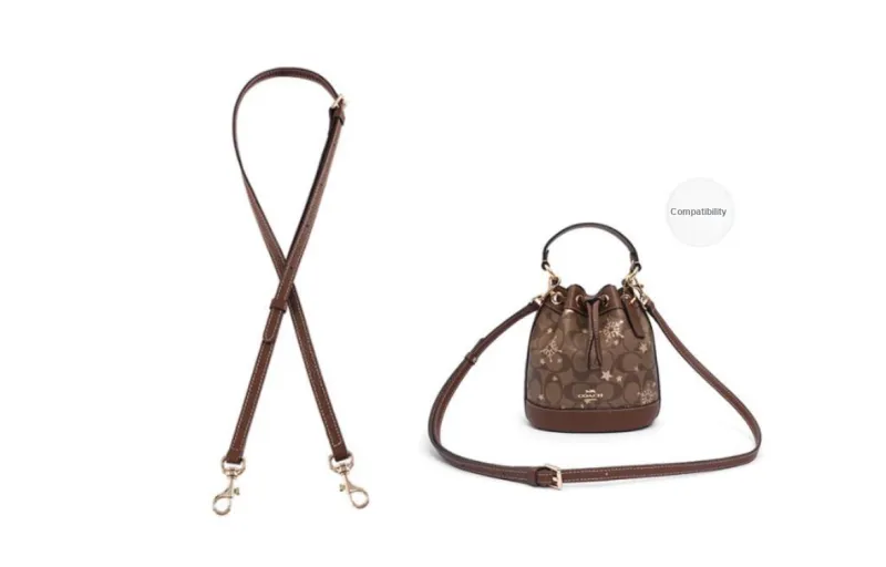 Lan Bao Fan Artificial Leather, Microfiber Bag Accessory, Modified Bag Strap Unisex Ecru-32