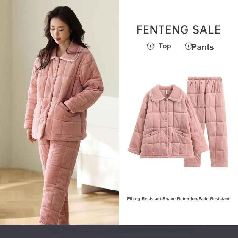 FENTENG Pajama Set Women's Rouge Pink-1