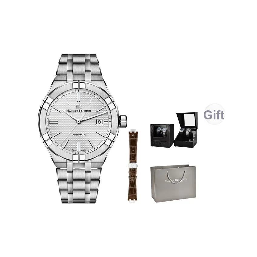 MAURICE LACROIX Automatic Mechanical Movement Men's Watches Watch Blue Dial Stainless Steel Watchband