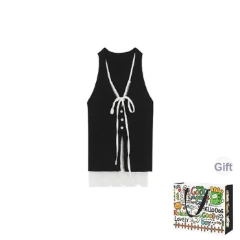 OURUOKE Tank Tops Women's Black Shopping Bag