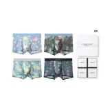 4-Pack[Birdsong and Floral+Plum Blossom Crane+Perfume Lemon+Peony Crane]