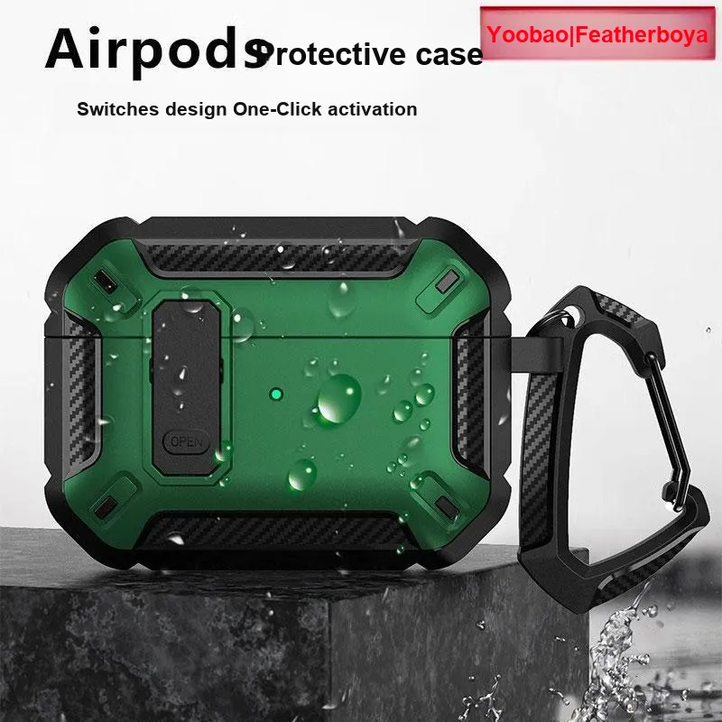 Yoobao Compatibility With AirPods 4, AirPods 1, 2, And 3 Generations Protective Cover Lock Switches Headphone Cases-5