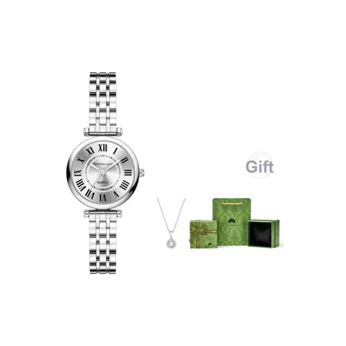 Corriberty Кварцевый механизм ремешок из нержавеющей стали женские часы серебристый циферблат