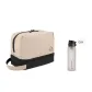 Double-Layer Khaki+Stylish Sports Water Bottle White